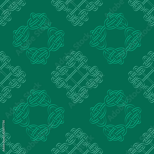 Fototapeta Naklejka Na Ścianę i Meble -  Seamless background with Celtic geometric ornament for your design