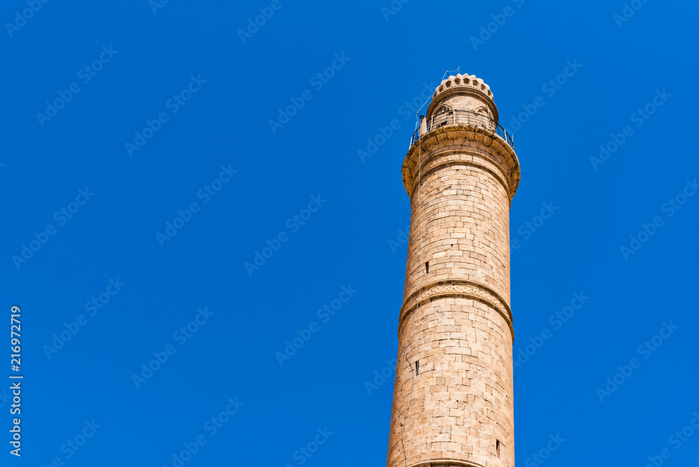 Detailed view of Abdullatif Mosque in Mardin, Turkey