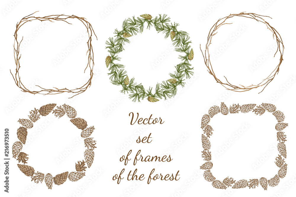 The frameset from plant forest elements. The frameset from plant forest elements.