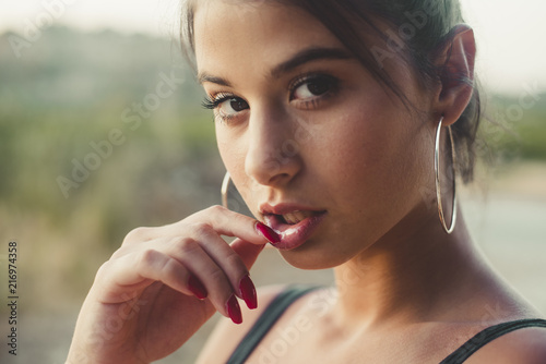 Portrait of lascivious teenage girl