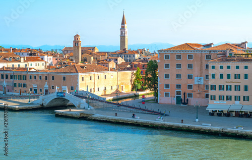Venice, the architectures on the canals banks
