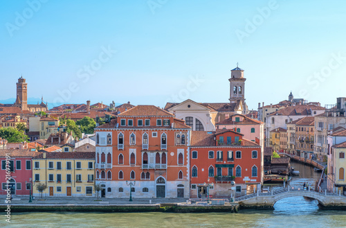 Venice, the architectures on the canals banks