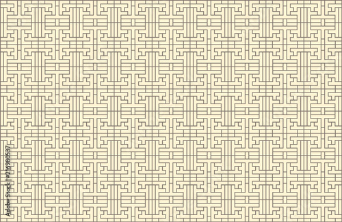 Vector Seamless Korean Pattern, Background Template, Traditional Ornament.