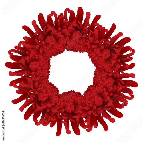 Red Chrysanthemum Flower Wr...