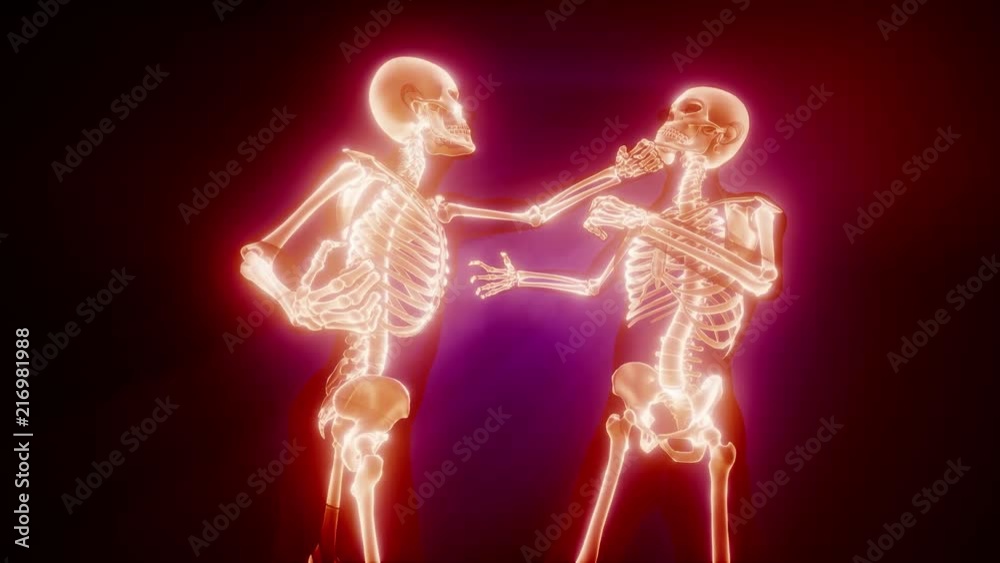 fighting men with visible bones fighting men with visible bones