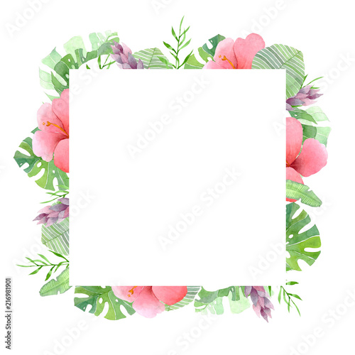 Flower square frame