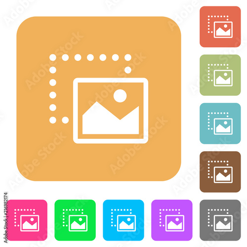 Drag image to bottom right rounded square flat icons