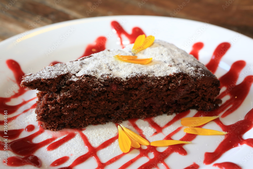 Gâteau au chocolat. Chocolate cake. Gâteau au chocolat. Chocolate cake.