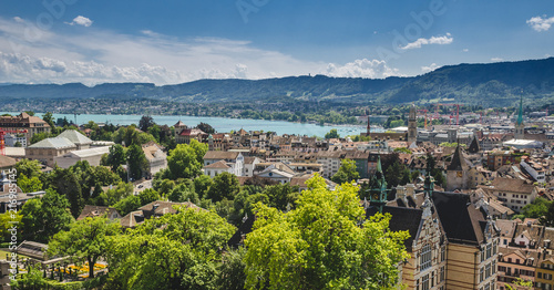 View on a Zürich from hight