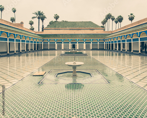 Caffee color Bahia Palace, Marrakech, Morocco photo