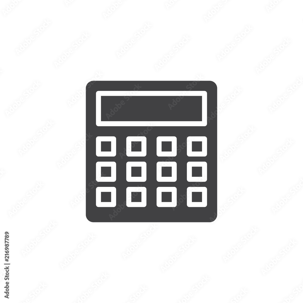 Calculator vector icon. filled flat sign for mobile concept and web design. Math simple solid icon. Symbol, logo illustration. Pixel perfect vector graphics Calculator vector icon. filled flat sign for mobile concept and web design. Math simple solid icon. Symbol, logo illustration. Pixel perfect vector graphics