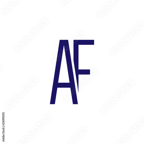 AF Initial Letter Linked logo icon vector