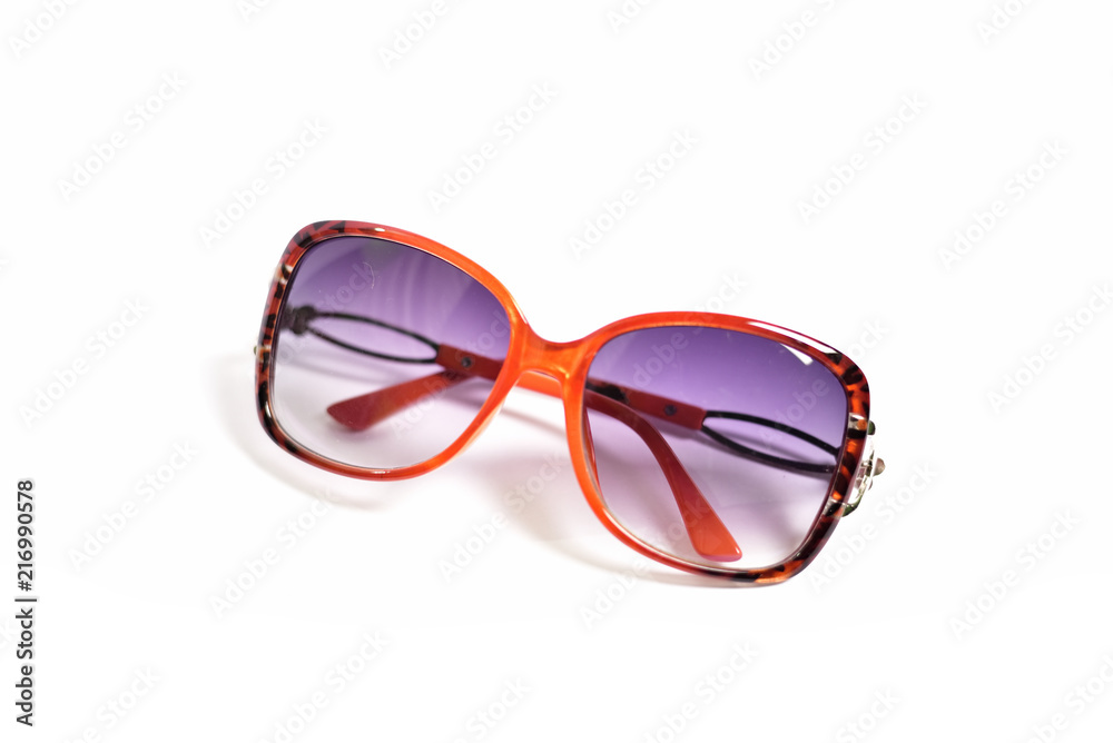 Women Fashionable Sunglasses on white background Women Fashionable Sunglasses on white background