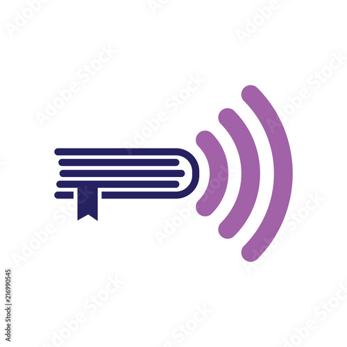 wireless book library logo icon vector