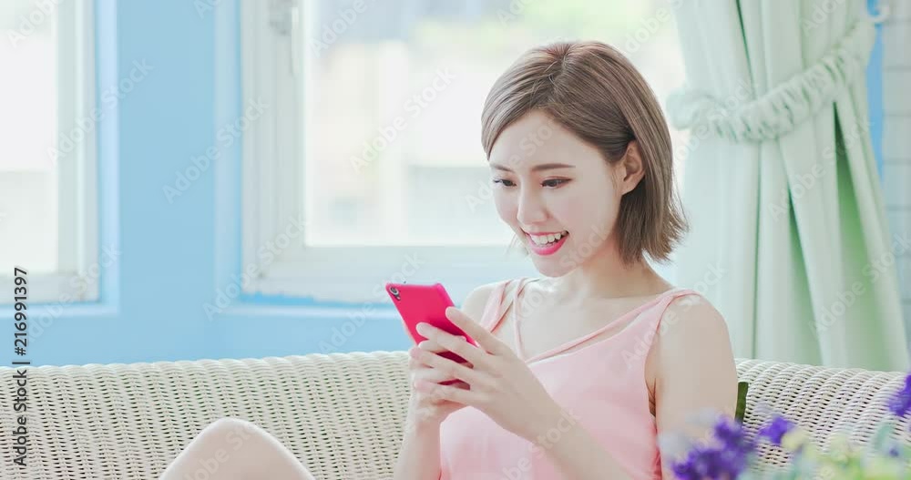 woman use phone selfie