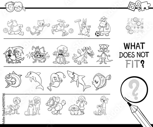 not fit in a row game coloring book