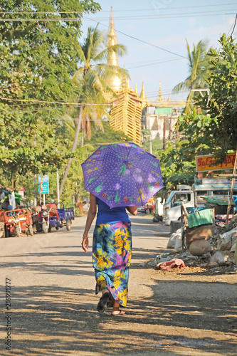 Fotografie Burmesin, Frau in Myanmar