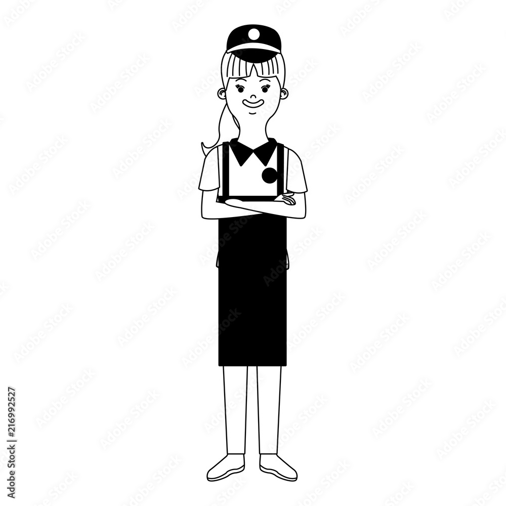 Woman waiter cartoon vector illustration graphic design Woman waiter cartoon vector illustration graphic design