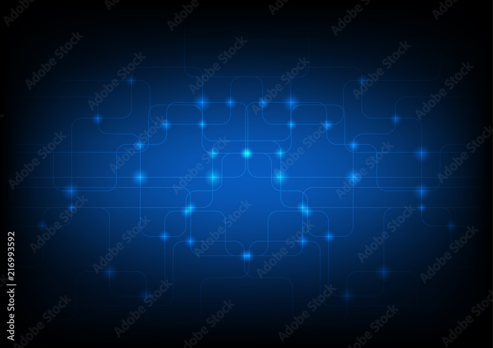 Abstract innovation technology and digital hi tech background, vector illustration