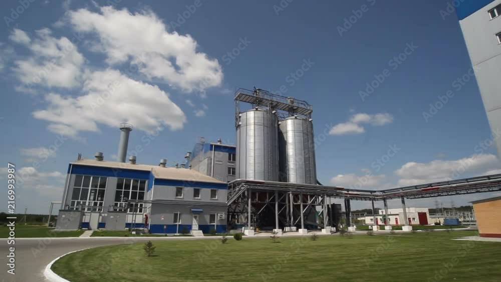 Feed Mill. Compound feed plant. Factory for the production of mixed fodders. 