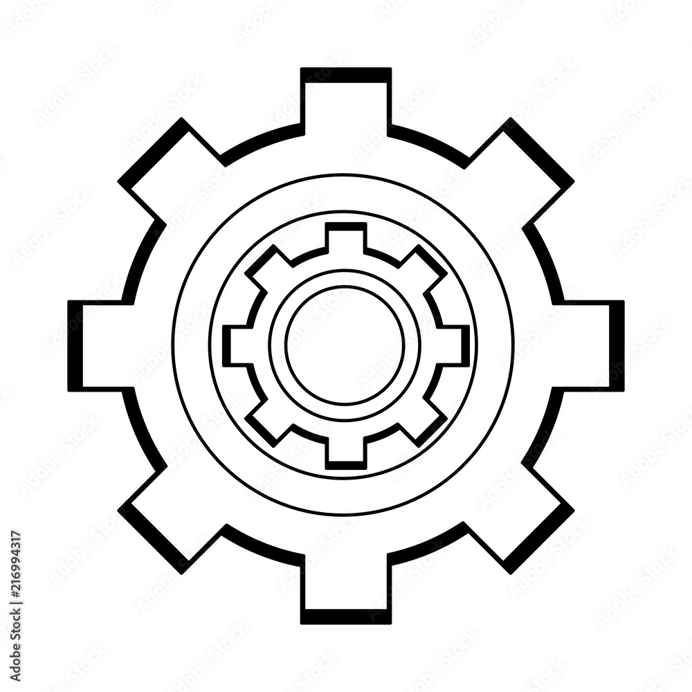 Gear machinery piece vector illustration graphic design Gear machinery piece vector illustration graphic design