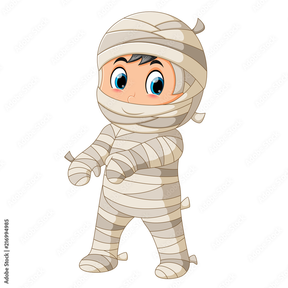 Naklejka premium Mummy walking