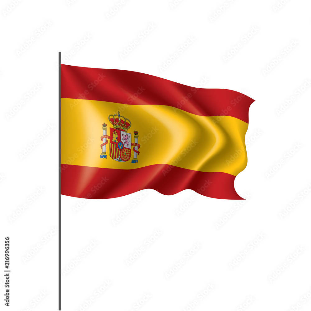 spain flag, vector illustration on a white background spain flag, vector illustration on a white background