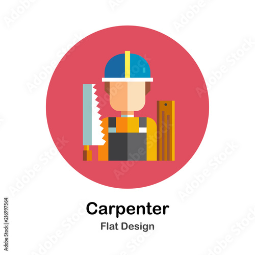 Carpenter Flat Icon