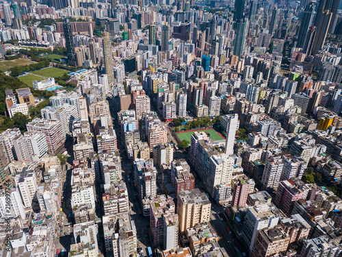 Aerial view of Hong Kong residential