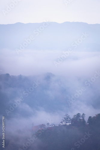 岐阜県 郡上八幡城 雲海