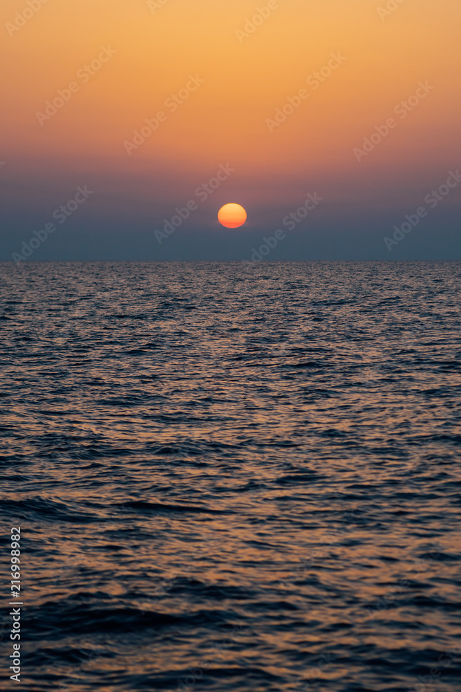 Sunset above the sea