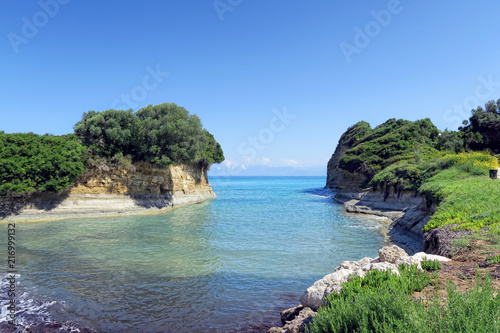 rock formation Canal damour at Sidari on Corfu Island (Greece)