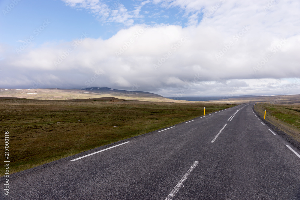 Long highway number 1 on the island of Iceland