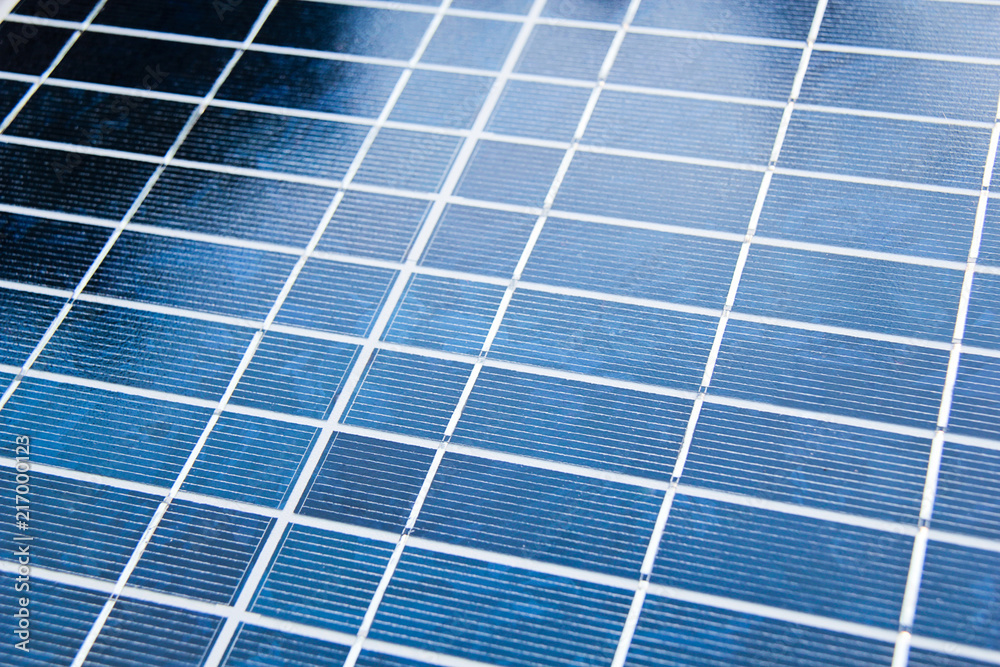 Solar Panel Cells for Renewable Energy Close Up Background