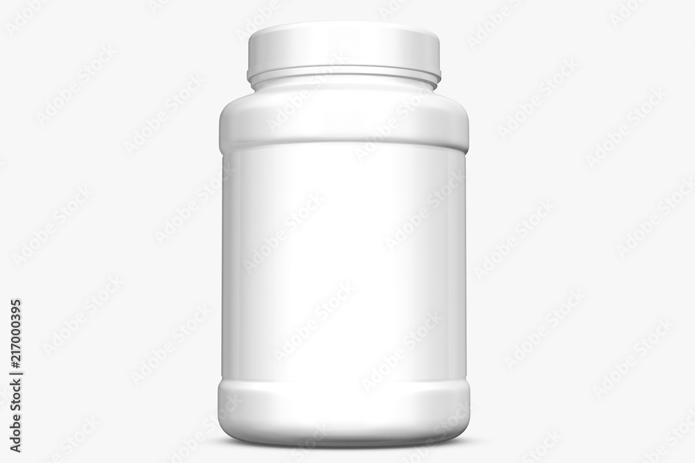 Realistic 3D bottle rendering mockup on white background.3D Rendering Realistic 3D bottle rendering mockup on white background.3D Rendering