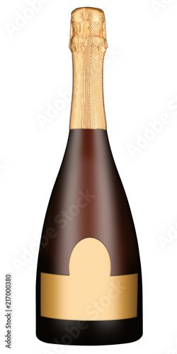 Gold bottle of sparkling wine
