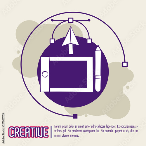 Creative colors and ideas poster with infomation vector illustration graphic design