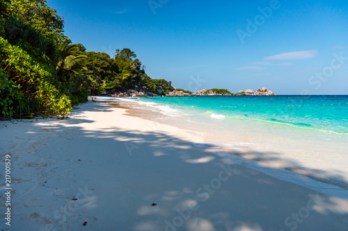 Εκτύπωση καμβά A deserted sandy beach on a beautiful remote tropical island (Similan Islands)