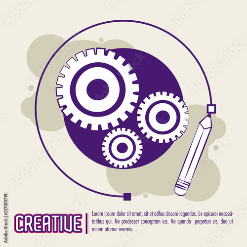 Creative colors and ideas poster with infomation vector illustration graphic design