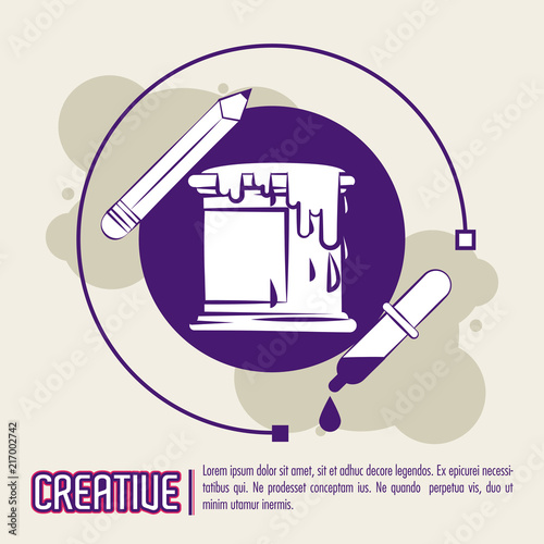 Creative colors and ideas poster with infomation vector illustration graphic design