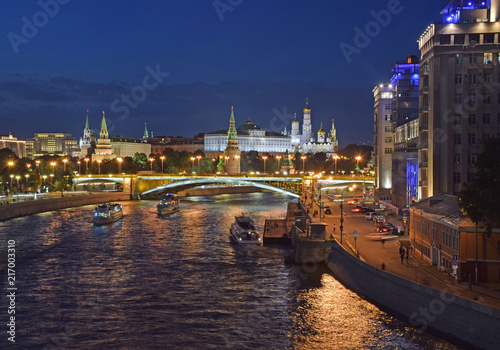 Moscow Kremlin - a fortress in the center of Moscow and its oldest part, was founded in 1156. The official residence of the President of Russia. Moscow, Russia, August 2018