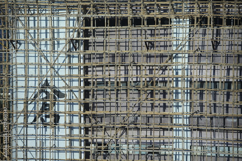 Obraz na płótnie bamboo scaffolding in hong kong
