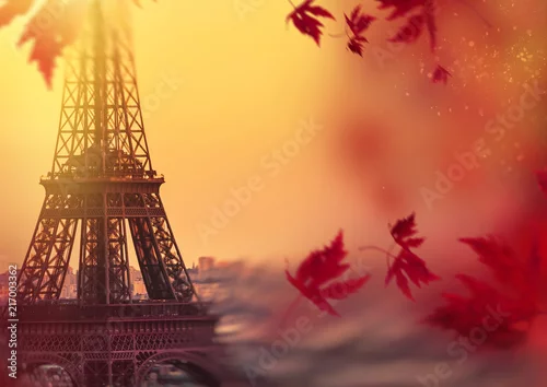 Obraz Jesień w Paryżu. tło