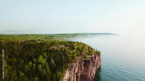 drone footage of palisade head cliffs photo