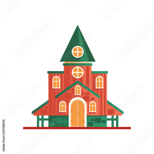 Church cuilding facade vector Illustration on a white background photo