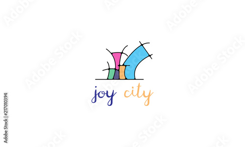 joy city vector logo image