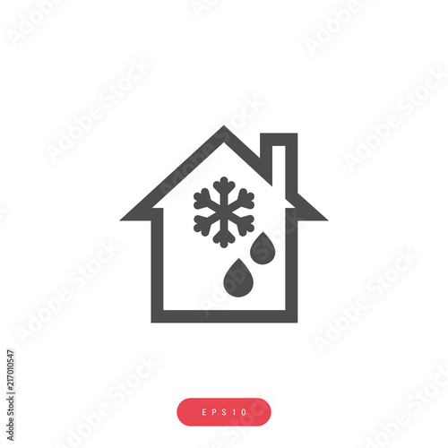 Air conditioner at home Vector İcon, Eps10