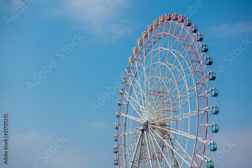 Ferris Wheel near Tempozan Harbor village - Osaka City in Japan