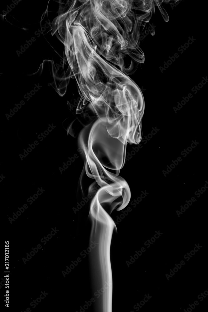 Movement of smoke,Abstract white smoke on black background Movement of smoke,Abstract white smoke on black background