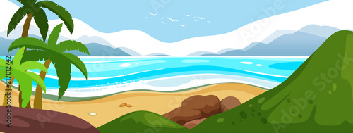 A beautiful summer seascape